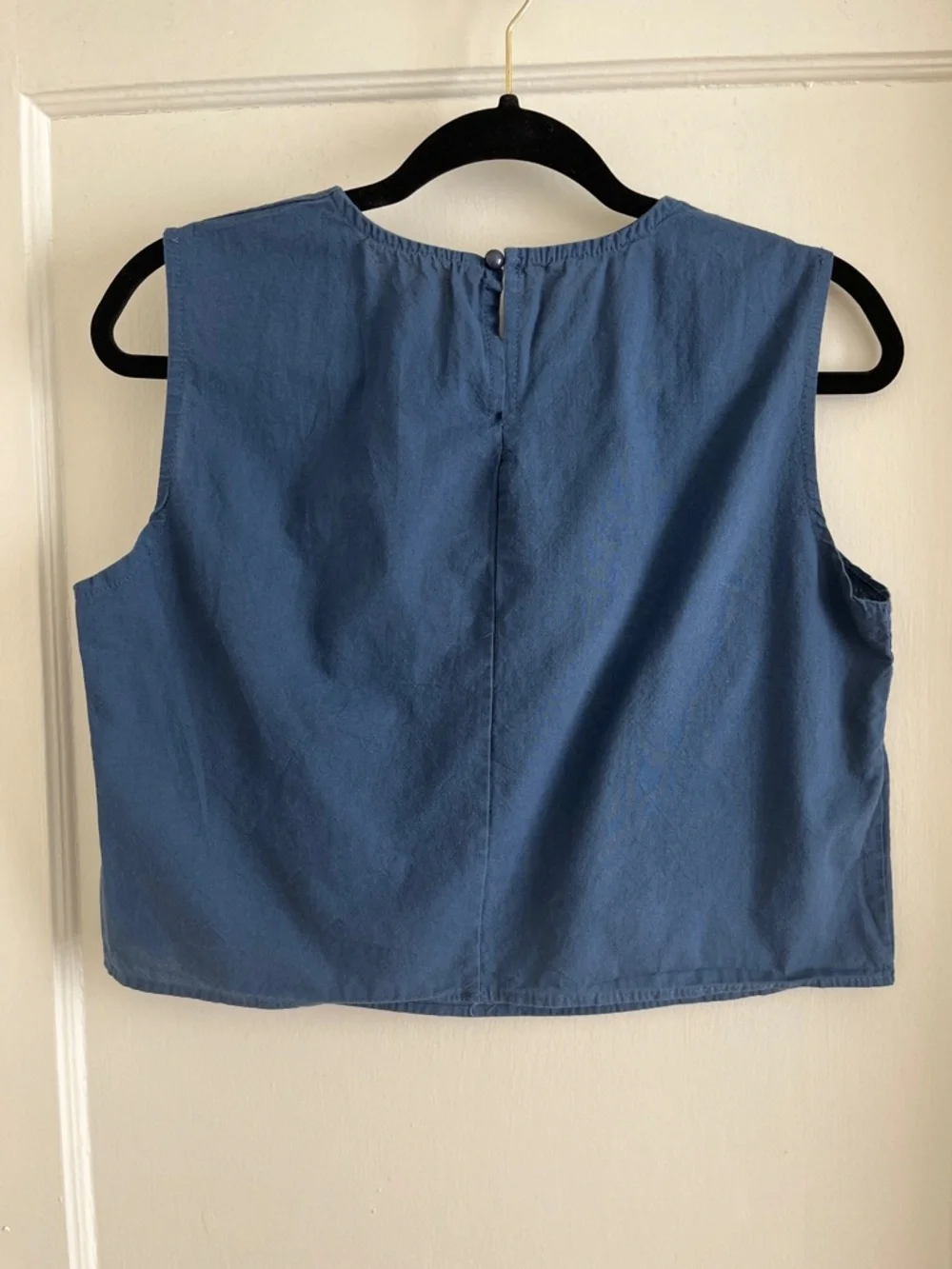 100% Cotton Lightweight Summer Sleeveless Crop Top Blouse Tank Top Size Small - Picture 2 of 10